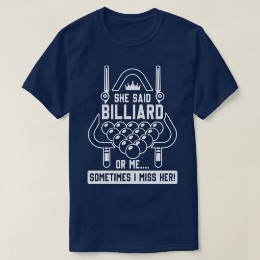 ビリヤードか俺 Tシャツ (デザイン正面)