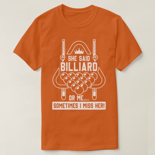 ビリヤードか俺 Tシャツ (デザイン正面)