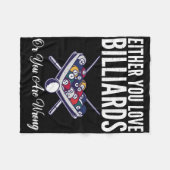 ビリヤードが好きか、間違ったプールBiか フリースブランケット (正面(横))