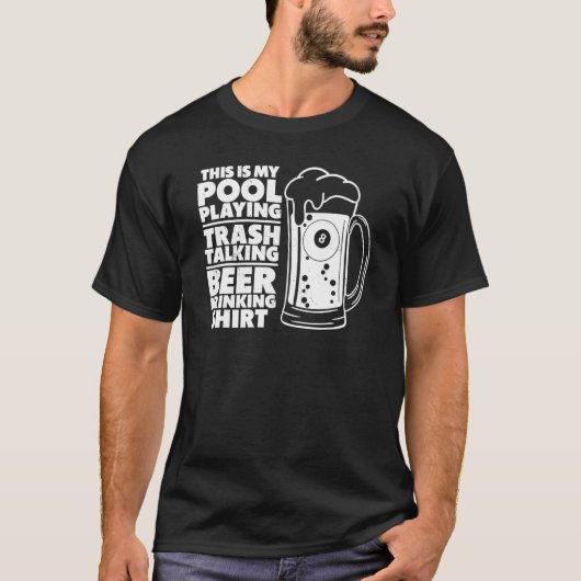ビリヤードこれは私のプールの遊ゴミの話し蜂だ Tシャツ (正面)