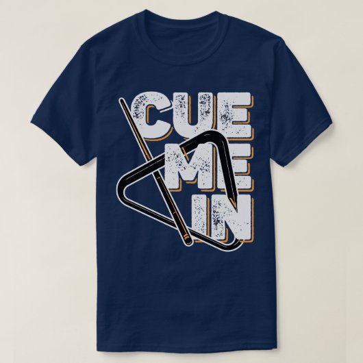 ビリヤードで私をキュー Tシャツ (デザイン正面)
