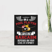 ビリヤードとスヌークおもしろいを皮肉るプールプレーヤー カード (正面)