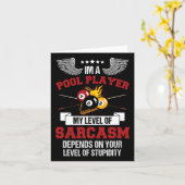 ビリヤードとスヌークおもしろいを皮肉るプールプレーヤー カード (黄色い花)