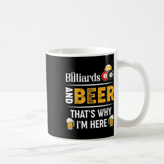 ビリヤードとビールThats Me Here Pool Player コーヒーマグカップ (右)