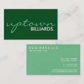 ビリヤードとロケーション（色のカスタマイズ可能） 名刺 (正面/裏面)