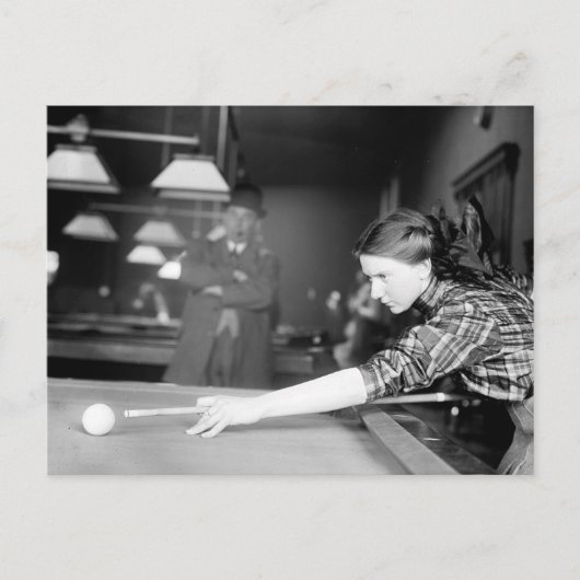 ビリヤードのゲーム 1910年 ポストカード (正面)