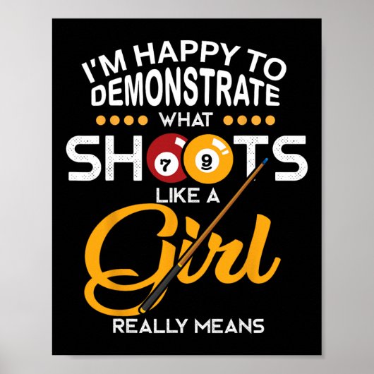 ビリヤードのシャツ ポスター (正面)