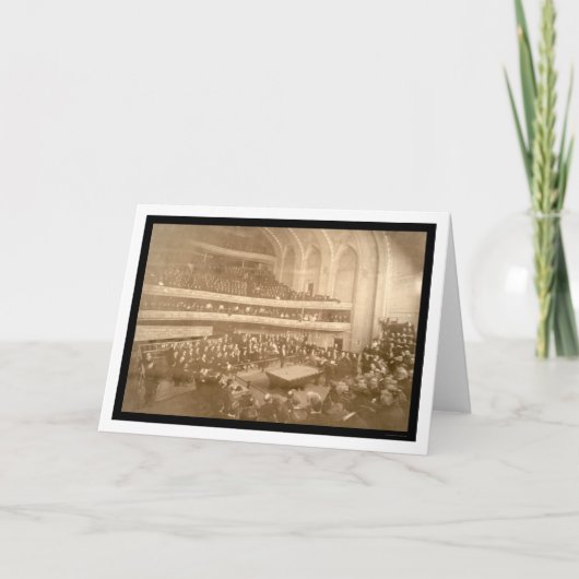 ビリヤードのトーナメントの写真1908年 カード (正面)