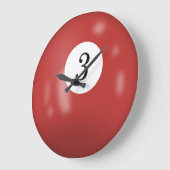 ビリヤードのボール番号3 ラージ壁時計 (傾斜)