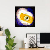 ビリヤードのボール番号9 ポスター (ホームオフィス)