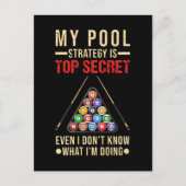 ビリヤードのユーモアが面白い8ボールプレーヤー ポストカード (正面)