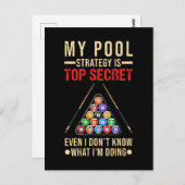 ビリヤードのユーモア 面白い 8ボールプレーヤー ポストカード (正面/裏面)