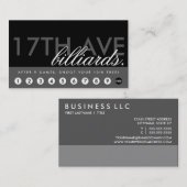 ビリヤードの報酬プログラム ロイヤリティカード (正面/裏面)