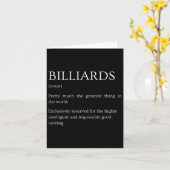 ビリヤードの定義 – おもしろい皮肉なビリヤードE カード (黄色い花)