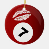 ビリヤードの恋人の複数のメッセージオーナメント セラミックオーナメント (正面)