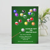 ビリヤードの独身パーティー 招待状 (スタンド正面)