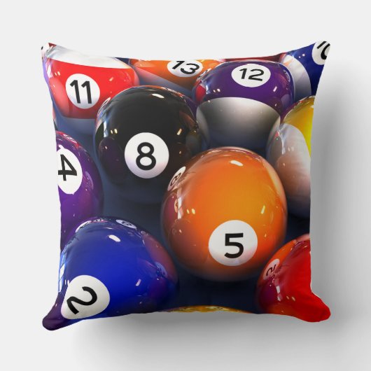 ビリヤードの玉突の玉の正方形の装飾用クッション クッション (裏面)