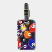 ビリヤードの荷物のラベル ラゲッジタグ (正面縦)