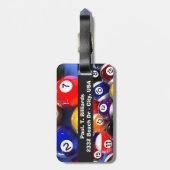 ビリヤードの荷物のラベル ラゲッジタグ (裏面縦)