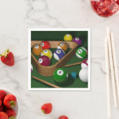 ビリヤードの試合 スタンダードカクテルナプキン (インサイチュ)