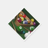 ビリヤードの試合 スタンダードカクテルナプキン (角)