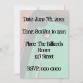 ビリヤードの誕生会 招待状 (裏面)