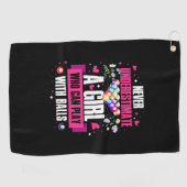 ビリヤードの選手この女の子はビリヤード遊のビリヤードができる ゴルフタオル (横)