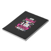 ビリヤードの選手この女の子はビリヤード遊のビリヤードができる ノートパッド (回転)