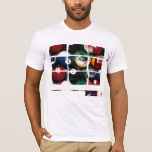 ビリヤードのClose_Upsの格子- Tシャツ