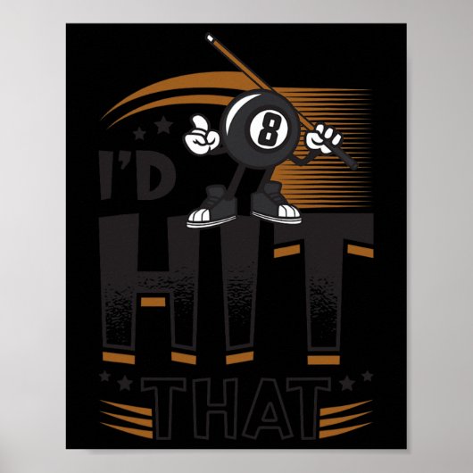 ビリヤードのIdヒット ポスター (正面)