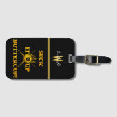 ビリヤードやる気を起こさせる引用文付きはっきりしたデザイン ラゲッジタグ (正面横)