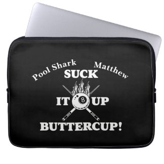 ビリヤードやる気を起こさせる引用文付きはっきりしたデザイン ラップトップスリーブ