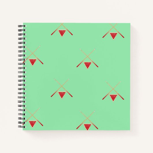 ビリヤードをグリーンに乗せる ノートブック (正面)