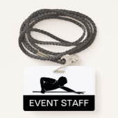 ビリヤードイベントスタッフ用バッチ　イベントバッジ バッジ (裏面ランヤード)