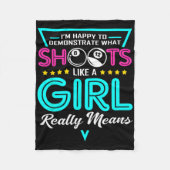 ビリヤードガール私が女の子のアパレルプールプラのように撮影 フリースブランケット (正面)