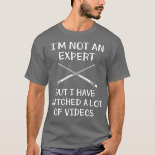 ビリヤードキューImは専門家ではないおもしろい8ボールプール Tシャツ
