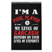 ビリヤードギフトビリヤードプールスヌーカー,皮肉おもしろいム カレンダー (カバー)