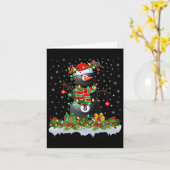 ビリヤードクリスマス照明おもしろい雪だるまビリヤードCh カード (黄色い花)