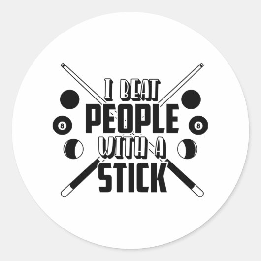 ビリヤードシャツプリント ラウンドシール (正面)