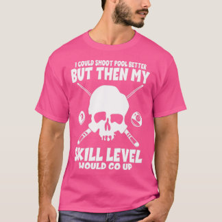 ビリヤードスカル8ボールプールビリヤード選手 Tシャツ