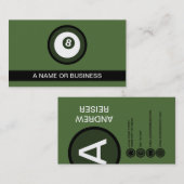 ビリヤードターコイズ気泡 名刺 (正面/裏面)