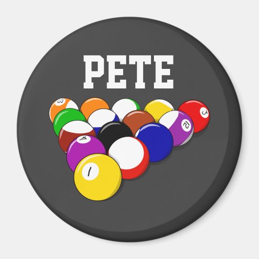 ビリヤードテンプレート、人気があるデザイン マグネット (正面)