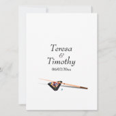 ビリヤードテーマ結婚式招待状ホワ結婚イト 招待状 (裏面)