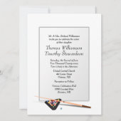 ビリヤードテーマ結婚式招待状ホワ結婚イト 招待状 (正面)