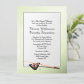 ビリヤードテーマ結婚式招待状 招待状 (スタンド正面)