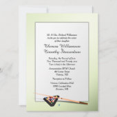 ビリヤードテーマ結婚式招待状 招待状 (正面)