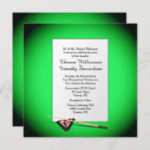 ビリヤードテーマ結婚式招待状