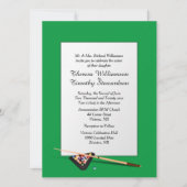 ビリヤードテーマ結婚式招待状 招待状 (正面)