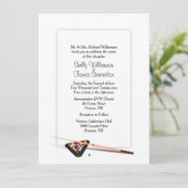 ビリヤードテーマ結婚式招待状 招待状 (スタンド正面)