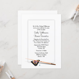 ビリヤードテーマ結婚式招待状 招待状